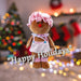 Christmas Standing Gingerbread Girl Decoration 57cm x 32cm Pink X 1
