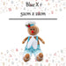 Christmas Sitting Gingerbread Boy Decoration 52cm x 22cm Blue X 1