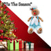 Christmas Sitting Gingerbread Boy Decoration 52cm x 22cm Blue X 1