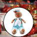 Christmas Sitting Gingerbread Boy Decoration 52cm x 22cm Blue X 1