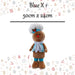 Christmas Standing Gingerbread Boy Decoration 50cm x 24cm Blue X 1
