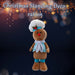 Christmas Standing Gingerbread Boy Decoration 50cm x 24cm Blue X 1