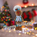 Christmas Standing Gingerbread Boy Decoration 50cm x 24cm Blue X 1