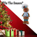 Christmas Standing Gingerbread Boy Decoration 50cm x 24cm Blue X 1