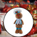Christmas Standing Gingerbread Boy Decoration 50cm x 24cm Blue X 1