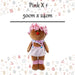 Christmas Standing Gingerbread Girl Decoration 50cm x 24cm Pink X 1