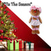 Christmas Standing Gingerbread Girl Decoration 50cm x 24cm Pink X 1
