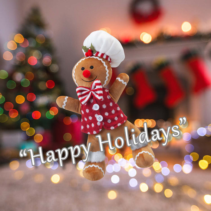 Christmas Gingerbread Man Decoration 36cm x 25cm Red X 1