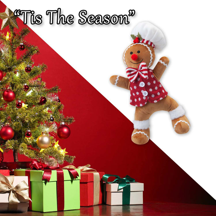 Christmas Gingerbread Man Decoration 36cm x 25cm Red X 1