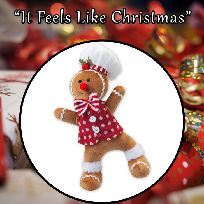 Christmas Gingerbread Man Decoration 36cm x 25cm Red X 1