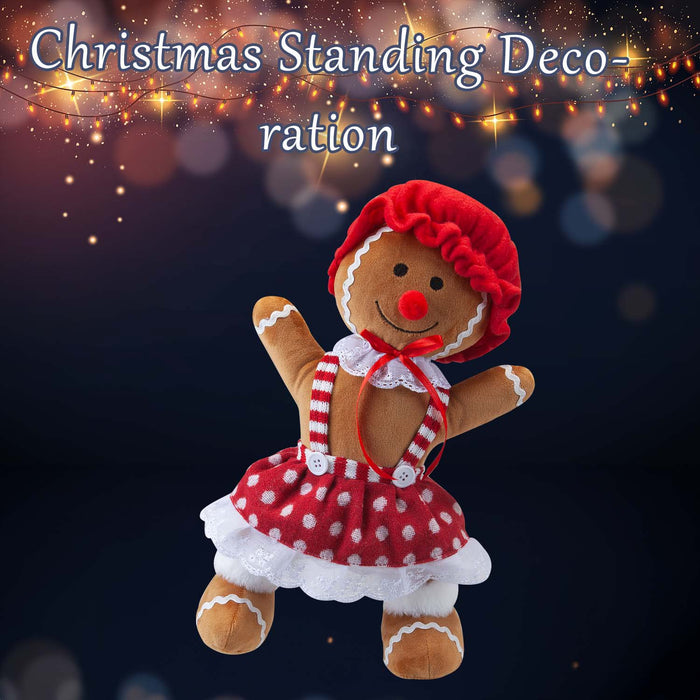 Christmas Gingerbread Woman Decoration 36cm x 25cm Red X 1