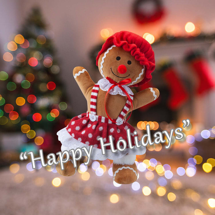 Christmas Gingerbread Woman Decoration 36cm x 25cm Red X 1