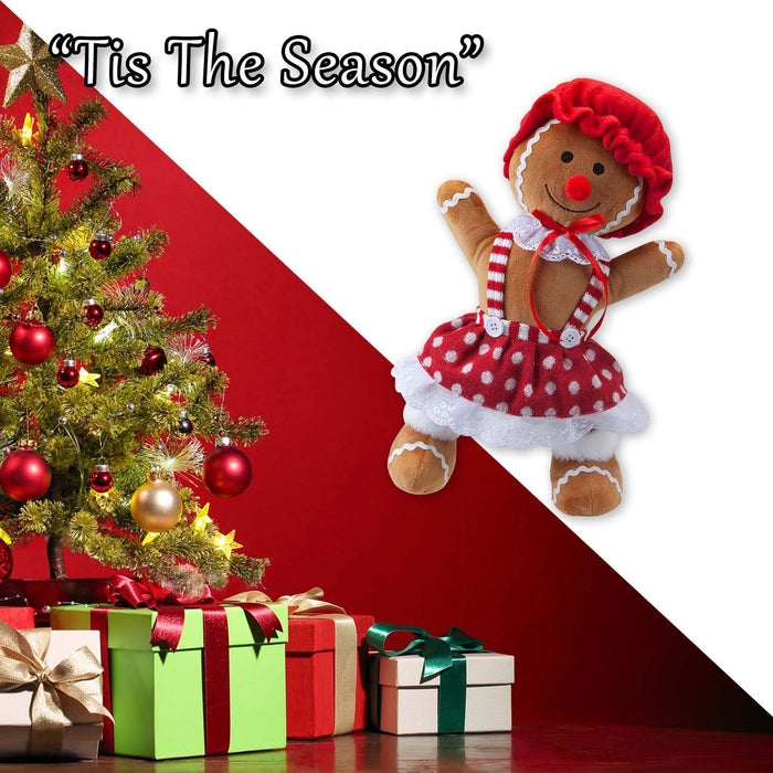 Christmas Gingerbread Woman Decoration 36cm x 25cm Red X 1