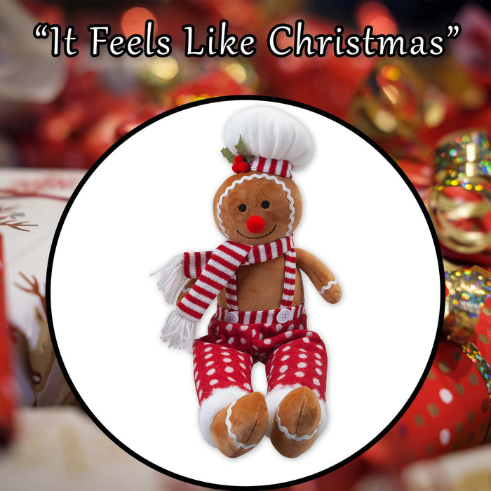 Christmas Gingerbread Man Decoration 62cm x 22cm Red X 1