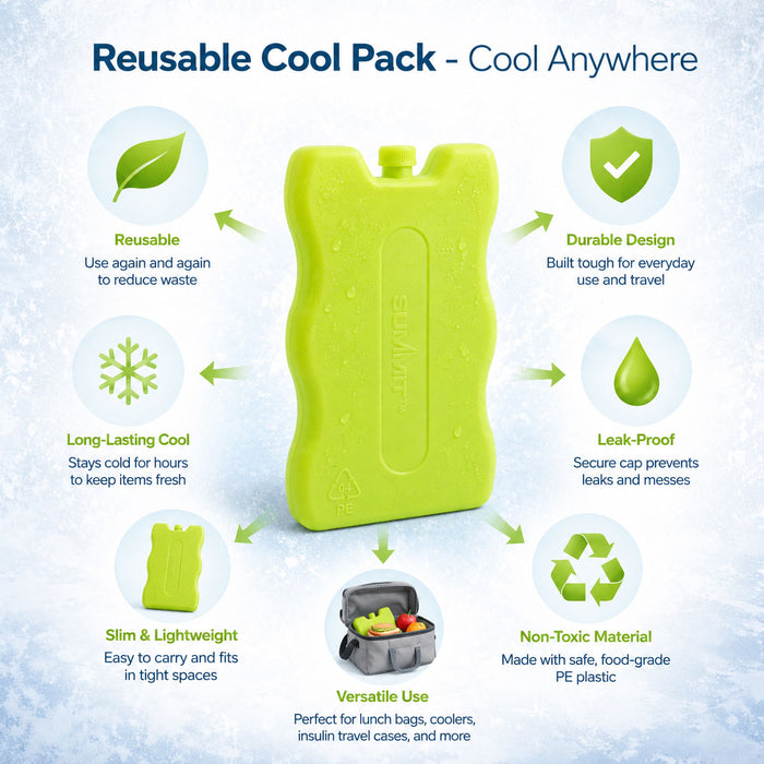 Ice Packs For Cool Box, Twin Pack, 200 ml Size,