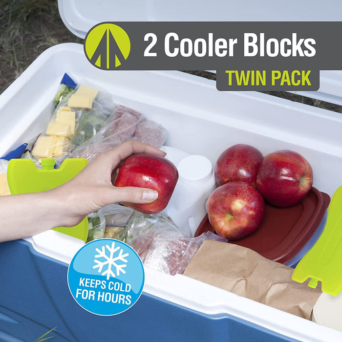 Ice Packs For Cool Box, Twin Pack, 200 ml Size,