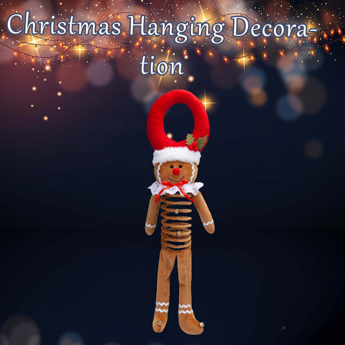 Christmas Gingerbread Door Hannger Decoration 57cm x 23cm Red X 1