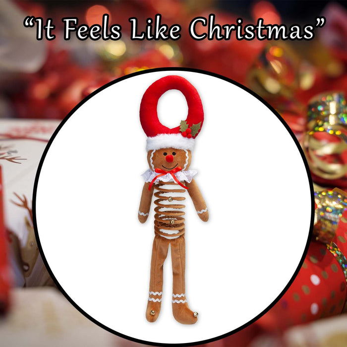 Christmas Gingerbread Door Hannger Decoration 57cm x 23cm Red X 1