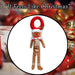 Christmas Gingerbread Door Hannger Decoration 57cm x 23cm Red X 1
