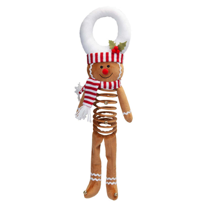 Christmas Gingerbread Door Hannger Decoration 57cm x 23cm White X 1