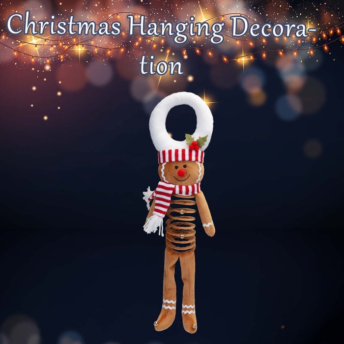 Christmas Gingerbread Door Hannger Decoration 57cm x 23cm White X 1