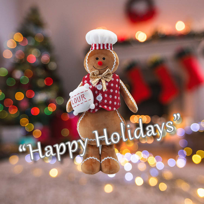 Christmas Gingerbread Man Decoration 48cm x 27cm Red X 1