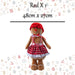 Christmas Gingerbread Woman Decoration 48cm x 27cm Red X 1