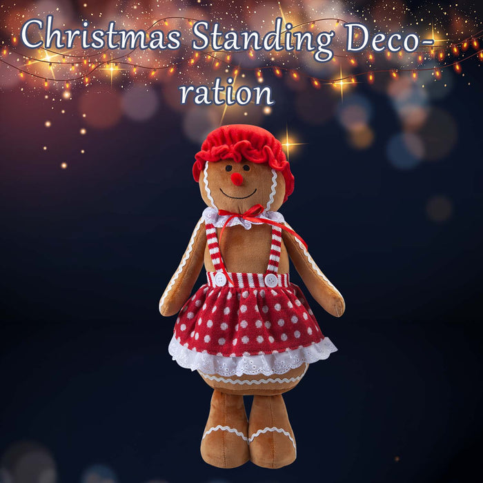 Christmas Gingerbread Woman Decoration 48cm x 27cm Red X 1