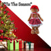 Christmas Gingerbread Woman Decoration 48cm x 27cm Red X 1