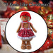 Christmas Gingerbread Woman Decoration 48cm x 27cm Red X 1