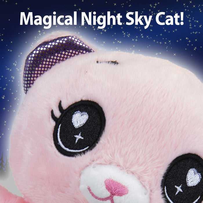 Cat Plush Sky Projector Night Light 9"