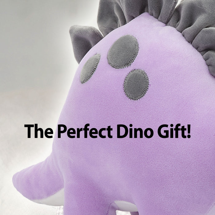 Purple Stegosaurus 30cm Plush - Oh So Soft Cute Fabric Dinosaur Toy