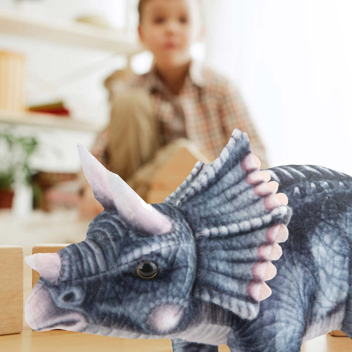 12" Realistic Triceratops Plush