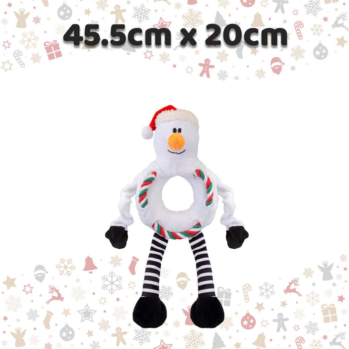 Christmas Snowman Pet Toy Gift Idea 45.5cm x 20cm White X 1