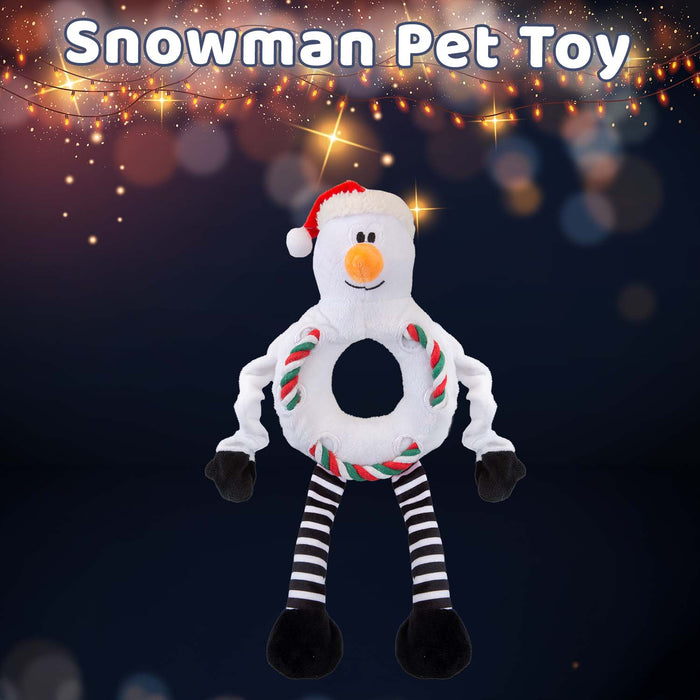 Christmas Snowman Pet Toy Gift Idea 45.5cm x 20cm White X 1