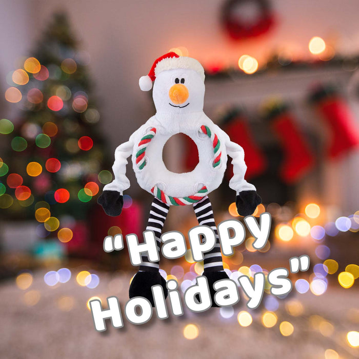 Christmas Snowman Pet Toy Gift Idea 45.5cm x 20cm White X 1