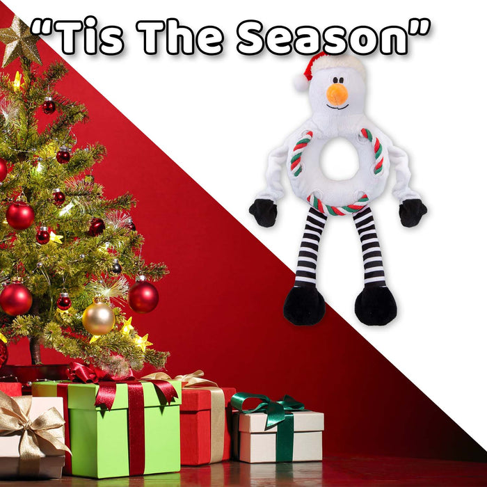 Christmas Snowman Pet Toy Gift Idea 45.5cm x 20cm White X 1