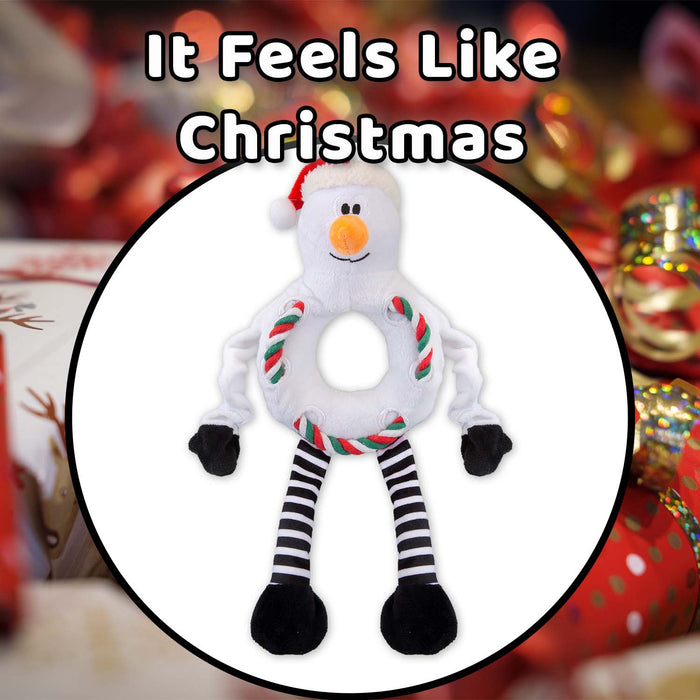 Christmas Snowman Pet Toy Gift Idea 45.5cm x 20cm White X 1