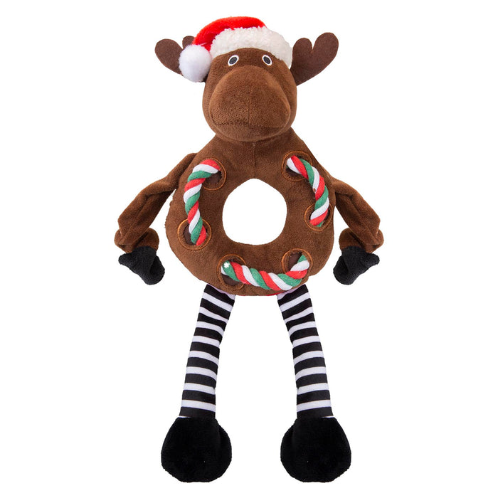 Christmas Reindeer Pet Toy Gift Idea 45.5cm x 20cm Brown X 1