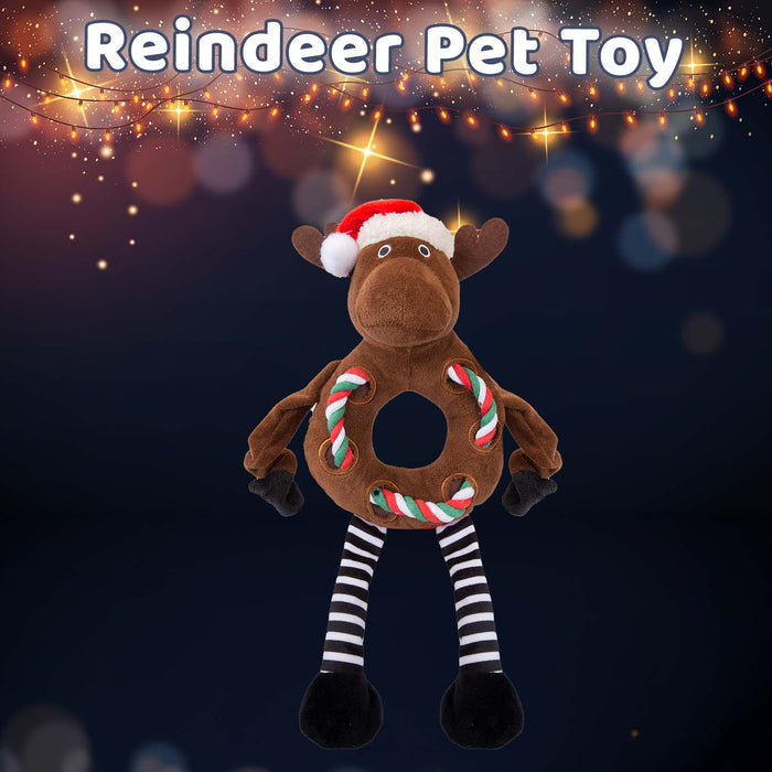 Christmas Reindeer Pet Toy Gift Idea 45.5cm x 20cm Brown X 1
