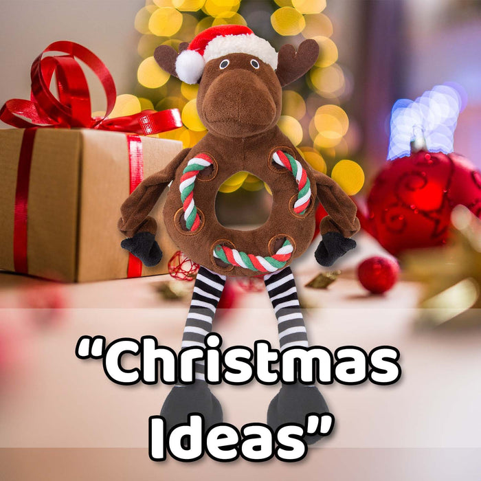 Christmas Reindeer Pet Toy Gift Idea 45.5cm x 20cm Brown X 1