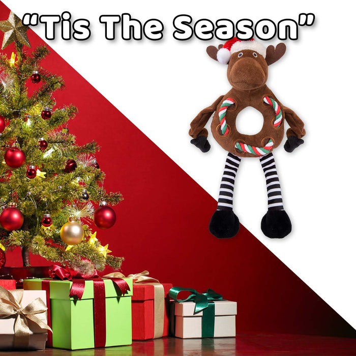 Christmas Reindeer Pet Toy Gift Idea 45.5cm x 20cm Brown X 1