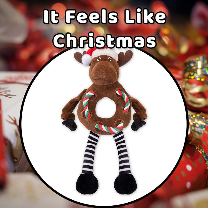 Christmas Reindeer Pet Toy Gift Idea 45.5cm x 20cm Brown X 1