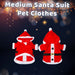 Christmas Medium Dog Santa Suit Pet Clothes Gift Idea Medium Red X 1