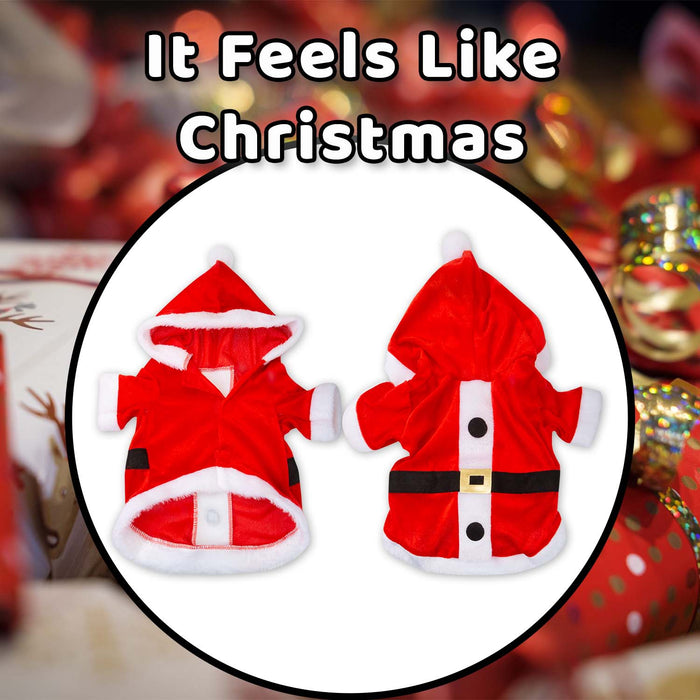 Christmas Medium Dog Santa Suit Pet Clothes Gift Idea Medium Red X 1