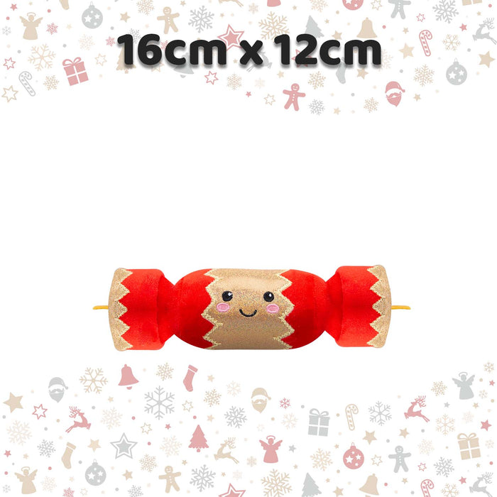 Christmas Cracker Soft Toy Plush Gift Idea 16cm x 12cm Multicolour X 1