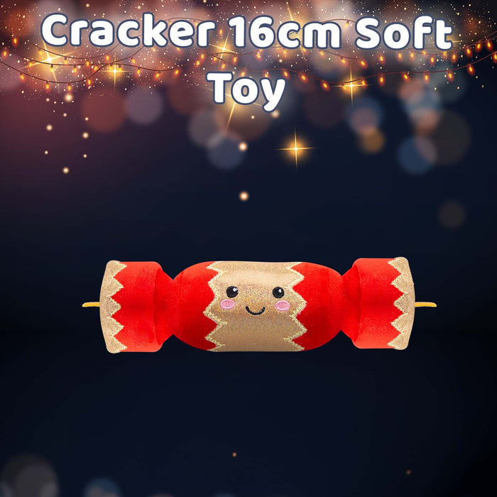 Christmas Cracker Soft Toy Plush Gift Idea 16cm x 12cm Multicolour X 1