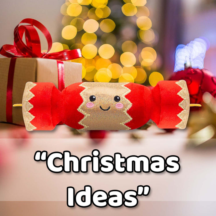 Christmas Cracker Soft Toy Plush Gift Idea 16cm x 12cm Multicolour X 1