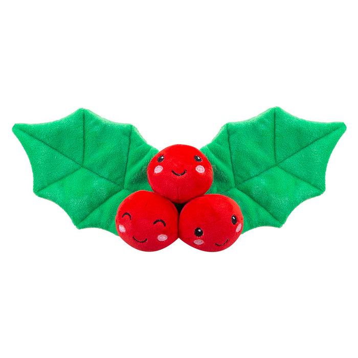 Christmas Holly Soft Toy Plush Gift Idea 16cm x 12cm Multicolour X 1