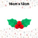 Christmas Holly Soft Toy Plush Gift Idea 16cm x 12cm Multicolour X 1